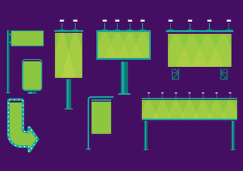 Hoarding Flat Free Vector - vector gratuit #395389